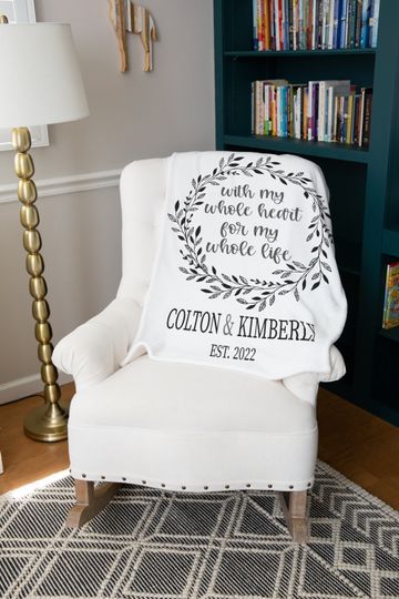 Personalized Wedding Blanket , Anniversary Blanket, Couple