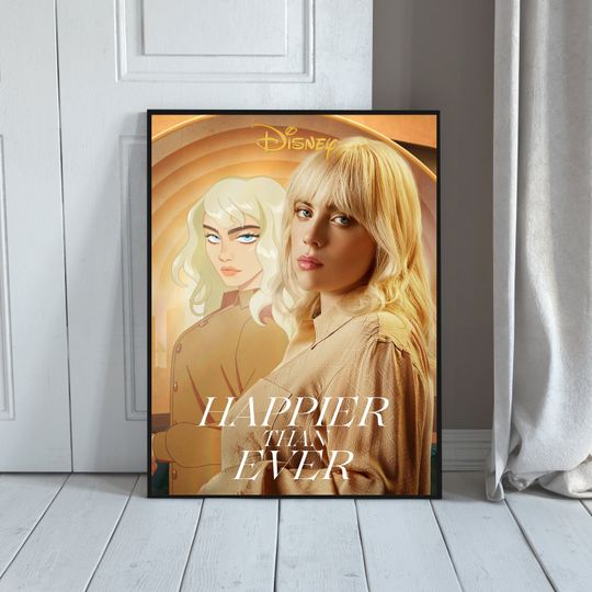 Billie Eilish Happier Than Ever Poster, Hit Me Hard And Soft, Gift