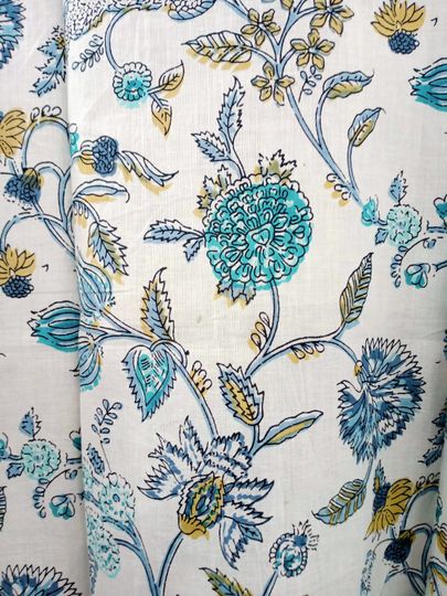 Cotton Floral Print Shirt Men Hand Block Print Cotton