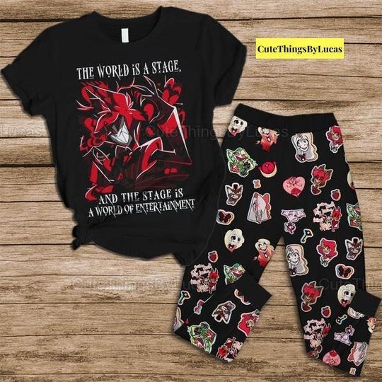 Womens Pajamas, Hazbin Hotel Pajamas Set