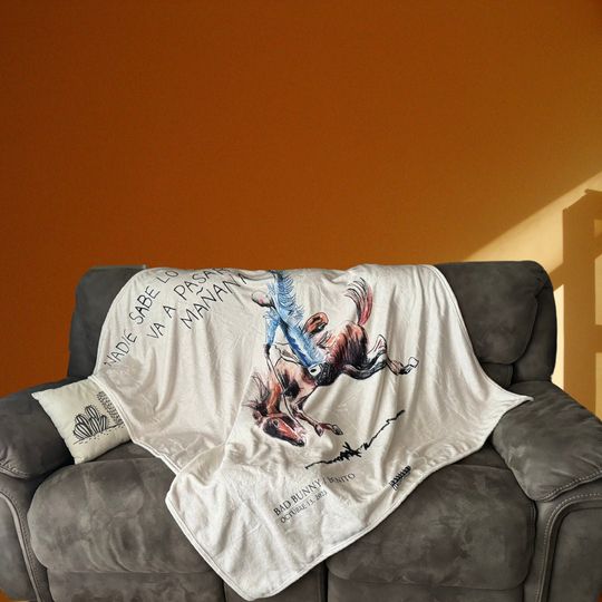 Bad bunny throw blanket, Bad Bunny Merch