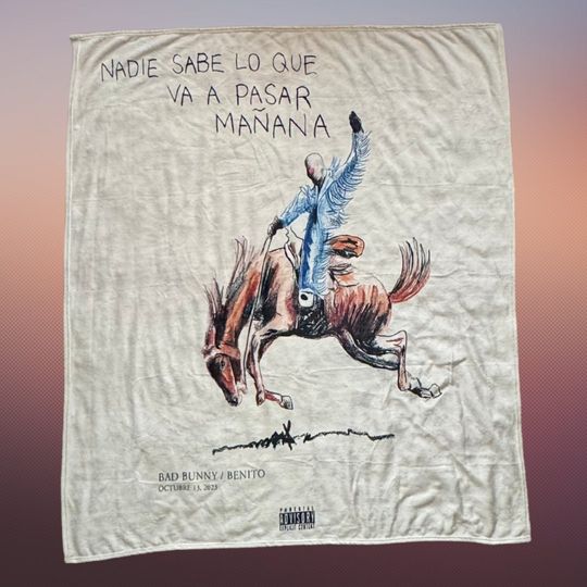 Bad bunny throw blanket, Bad Bunny Merch