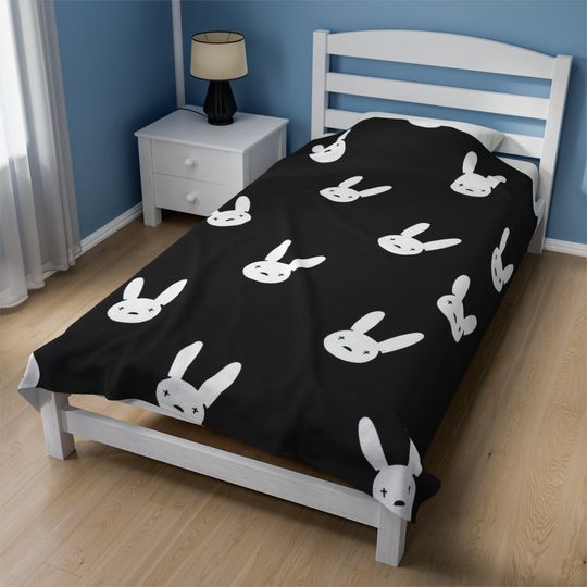 Bad Bunny throw blanket, Bad Bunny Merch