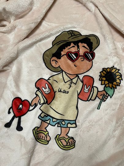 Bad Bunny throw blanket, Bad Bunny Merch