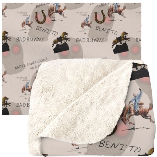 Bad Bunny New Album throw blanket, Bad Bunny Merch