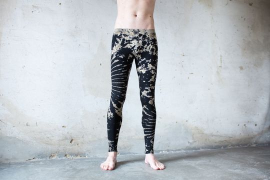 LEGGINGS with an abstract floral Pattern - Batik, Tie-Dye Leggings