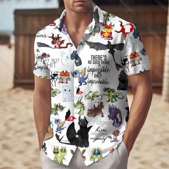 How to Train Your Dragon Button Shirt And Shorts, Toothless Shirt