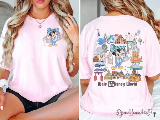 Epcot Mickey Two-Sided Shirt, Epcot  Shirt, Epcot Center Shirt, Epcot Countries