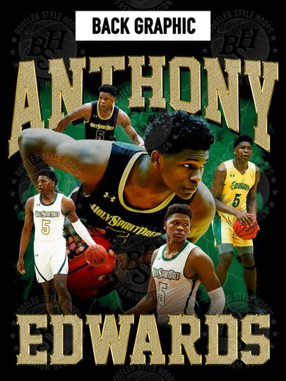 Anthony Edwards 90s Bootleg Style Rap Hoodie High