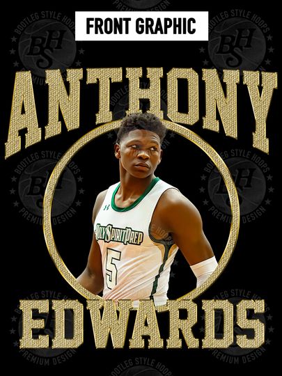 Anthony Edwards 90s Bootleg Style Rap Hoodie High