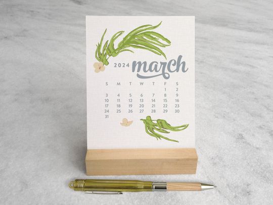 Wildflower Desk Calendar 2024