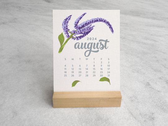 Wildflower Desk Calendar 2024