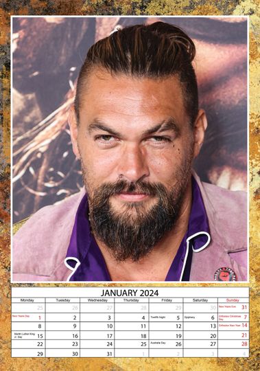 Jason Momoa Calendar 2024