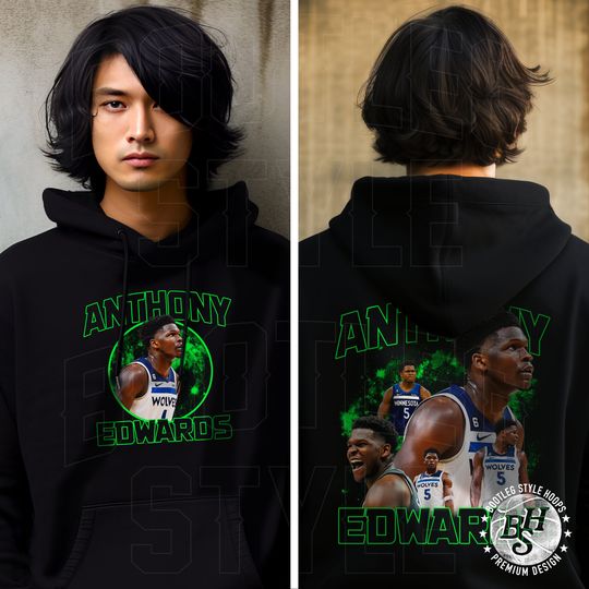 Anthony Edwards 90s Bootleg Style Rap Hoodie for Men Women