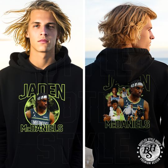 Jaden McDaniels 90s Bootleg Style Rap Hoodie for Men