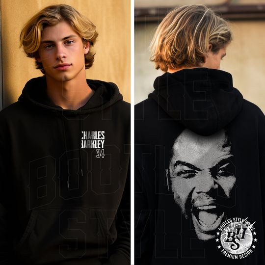 Charles Barkley 90s Big Head Bootleg Style Rap Hoodie