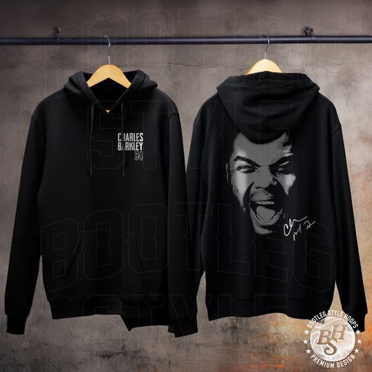 Charles Barkley 90s Big Head Bootleg Style Rap Hoodie