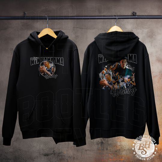 Victor Wembanyama 90s Bootleg Style Rap Hoodie