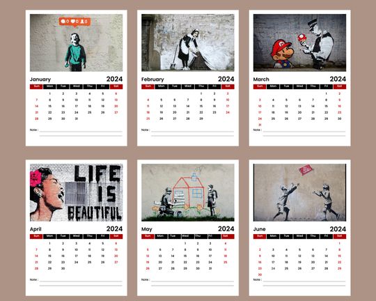 Banksy 2024 Calendar