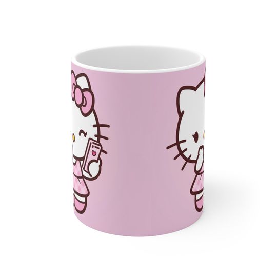 Hello Kitty Kawaii Cat Owner, Cat Mom Gift Coffee Mug