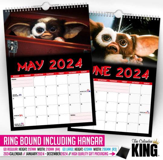 Gizmo - 2024 Wall Calendar, Creative, Gift Idea, Present, Novelty