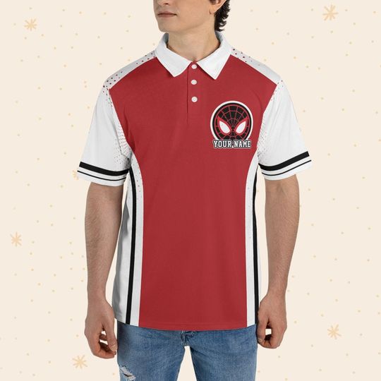 Custom Disney Spiderman Miles Morales Polo Shirt