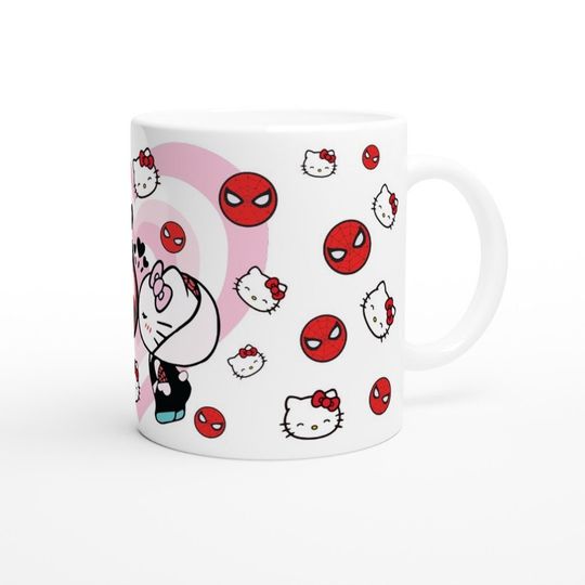 Cute Spider Gwen Hello Kitty Coffee Mug