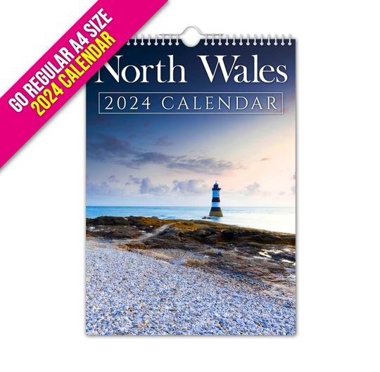 North Wales - 2024 Wall Calendar, Creative, Gift Idea, Present, Novelty