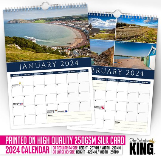 North Wales - 2024 Wall Calendar, Creative, Gift Idea, Present, Novelty