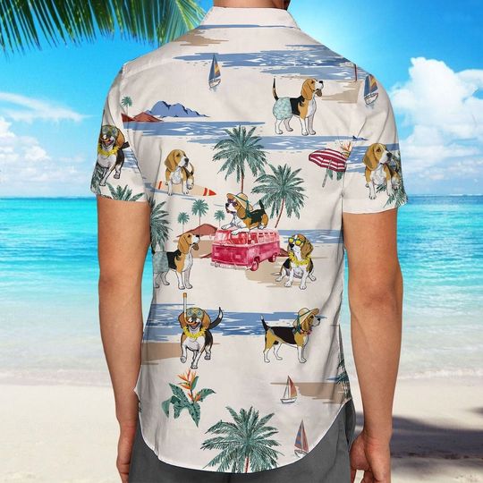 Beagle Hawaiian Shirt, Beagle Button Up Shirt, Beagle Lover Shirt