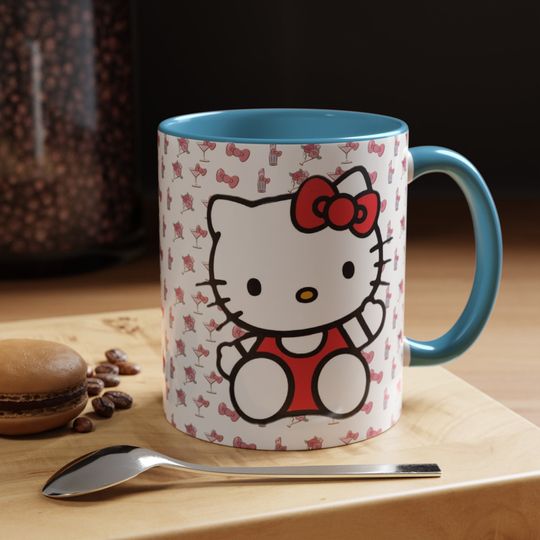 Hello Kitty Cute Cartoon Iconic Kitty Accent Coffee Mug