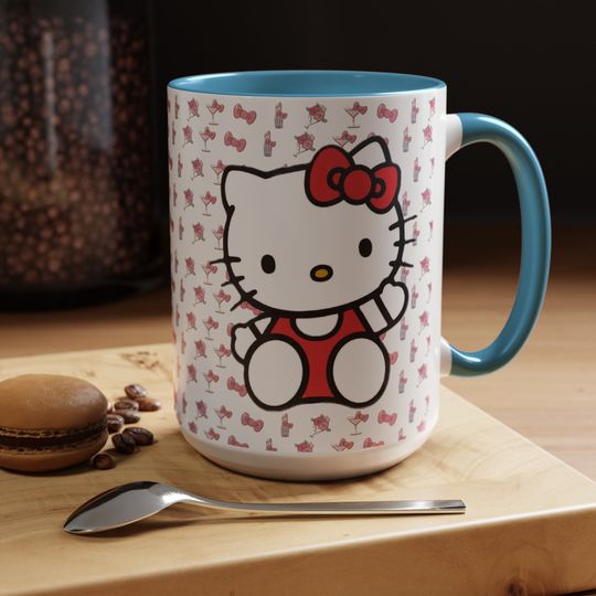 Hello Kitty Cute Cartoon Iconic Kitty Accent Coffee Mug