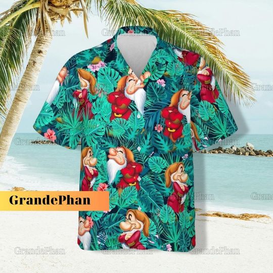 Grumpy Dwarf Shirt, Grumpy Hawaiian Shirt, Snow White Shirt