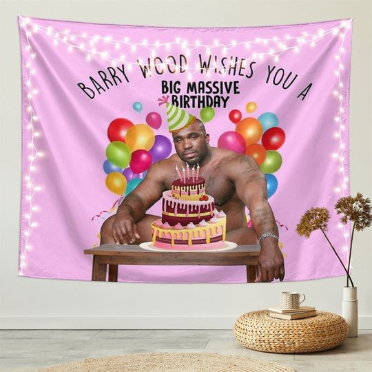 Happy Birthday from Barry Wood Tapestry Boutique Wall Hanging Tapestry