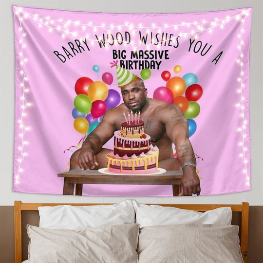 Happy Birthday from Barry Wood Tapestry Boutique Wall Hanging Tapestry