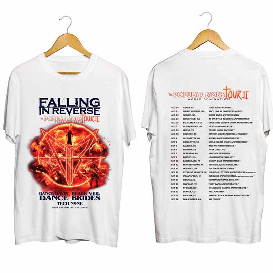 Falling in Reverse - Popular Monstour II 2024 Double Sided Shirt