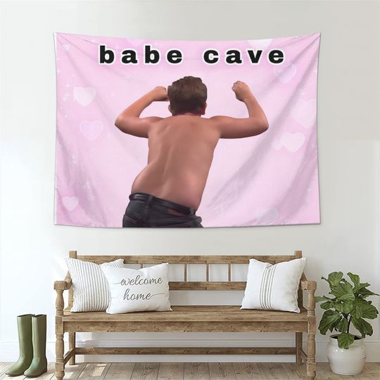 Gibby Babe Cave Tapestry Funny meme Wall Tapestry Art Wall Hanging Tapestry