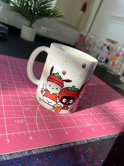 Kawaii Hello Kitty Cute Strawberry Ceramic Coffee Tea Mug