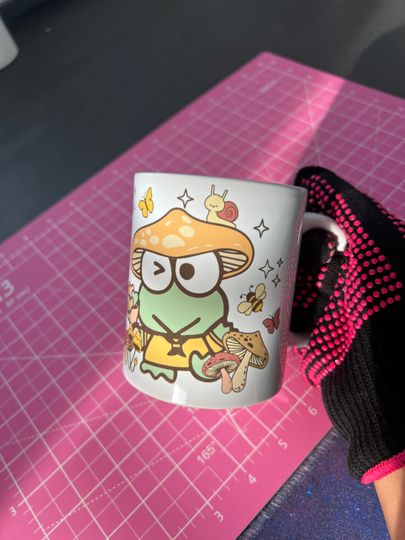 Cottagecore Kawaii Hello Kitty and Kerop Ceramic Coffee Tea Mug