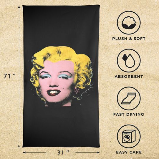 Marilyn Monroe Beach Towel, Marilyn Monroe Merch