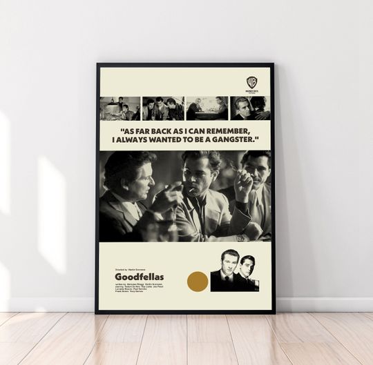 Goodfellas Poster, Goodfellas Movie, Martin Scorsese, Minimalist Poster, Retro Movie Poster, Vintage Poster