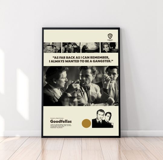 Goodfellas Poster, Goodfellas Movie, Martin Scorsese, Minimalist Poster, Retro Movie Poster, Vintage Poster