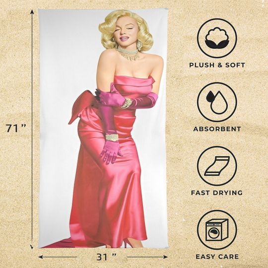 Marilyn Monroe Beach Towel, Marilyn Monroe Merch