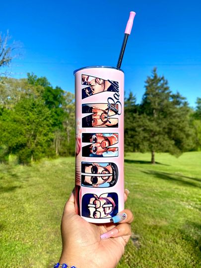 Bad Bunny Tumbler with Lid and Straw 20oz