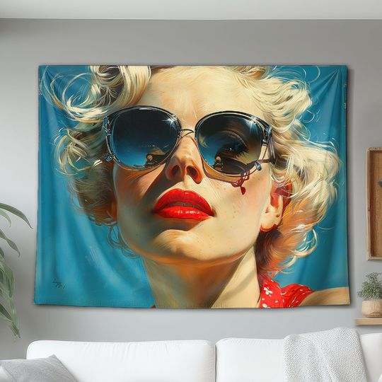 Marilyn Monroe Wall Tapestry, Tapestry Wall Decor, Marilyn Monroe