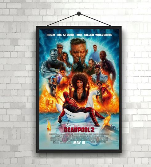 Deadpool 2 Movie Cover Marvel Superhero Poster
