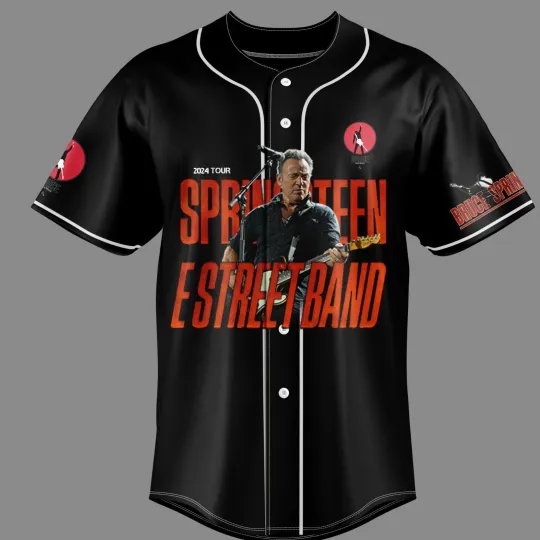 Bruce Springsteen E Street Band Tour 2024 3D Print Baseball Jersey Shirts