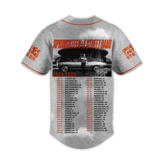 Bruce Springsteen E Street Band Tour 2024 Baseball Jersey Shirts