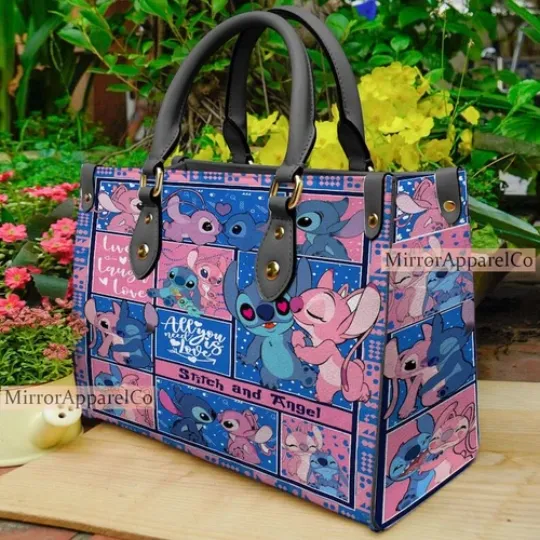 Personalized Stitch Angel Love Handbag  Stitch Couple Shoulder Bag