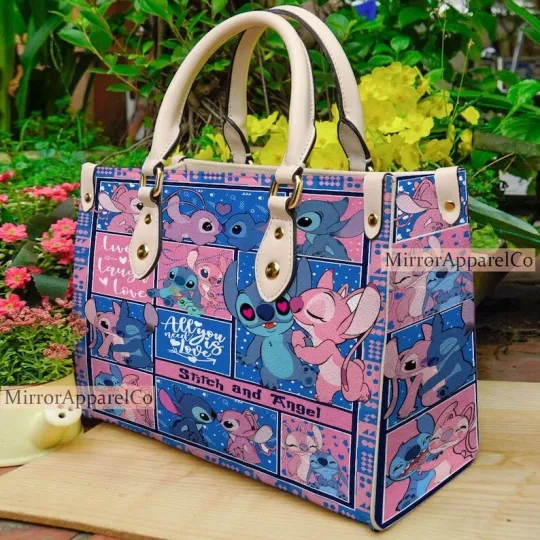 Personalized Stitch Angel Love Handbag  Stitch Couple Shoulder Bag